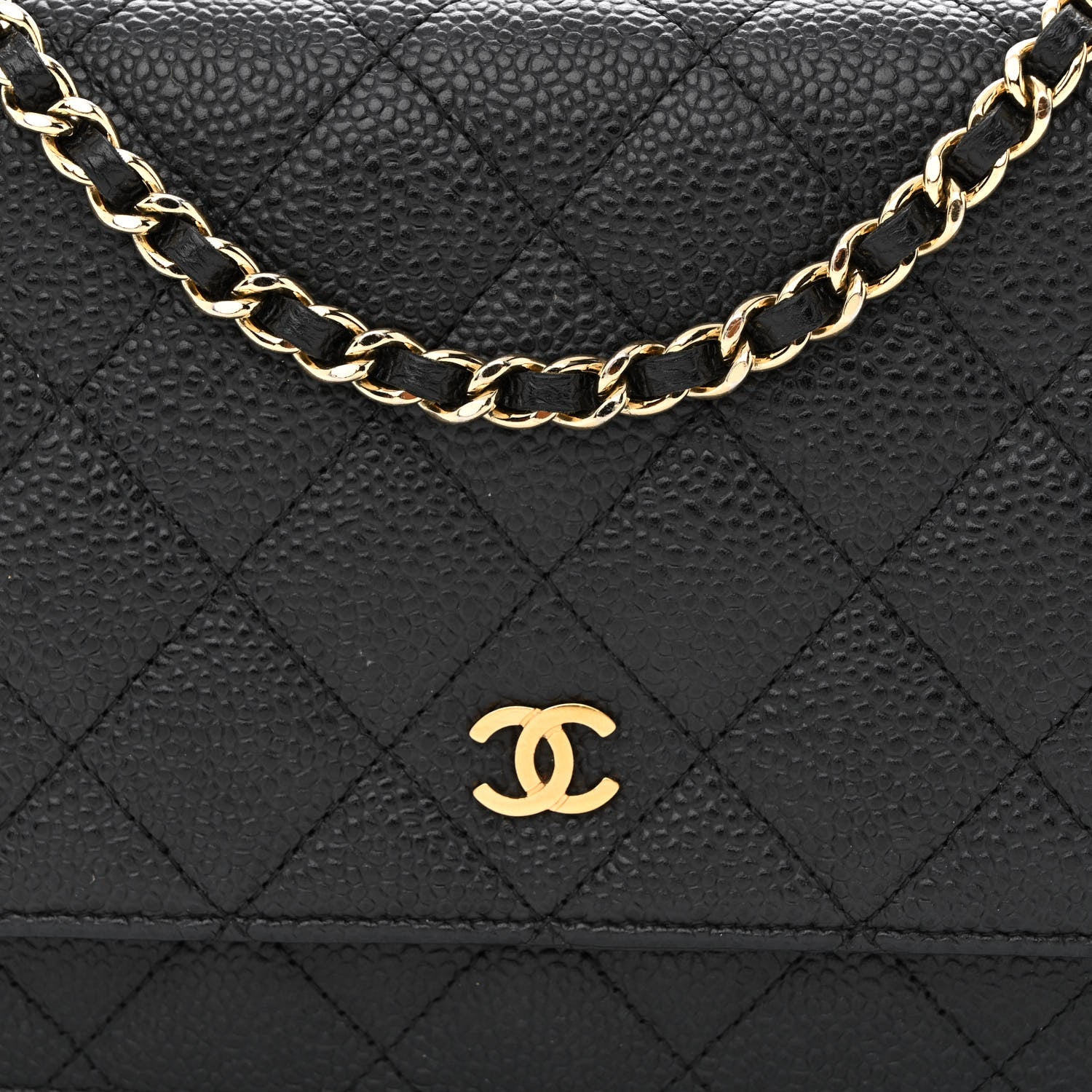 Chanel Caviar Quilted Wallet on Chain WOC Black 9 of 12