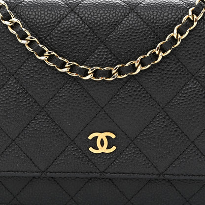 Chanel Caviar Quilted Wallet on Chain WOC Black 9 of 12