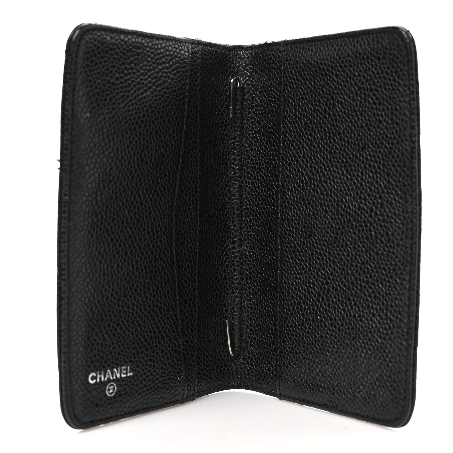 Caviar Quilted Passport Holder Black