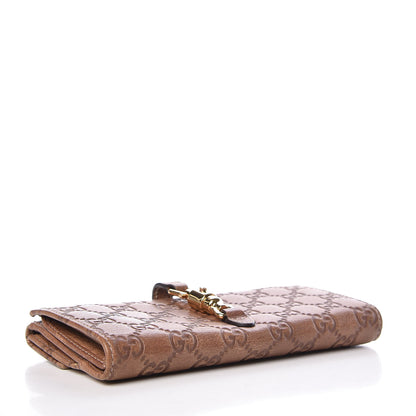 Gucci Guccissima Jackie Continental Wallet Natural Brown 4 of 14