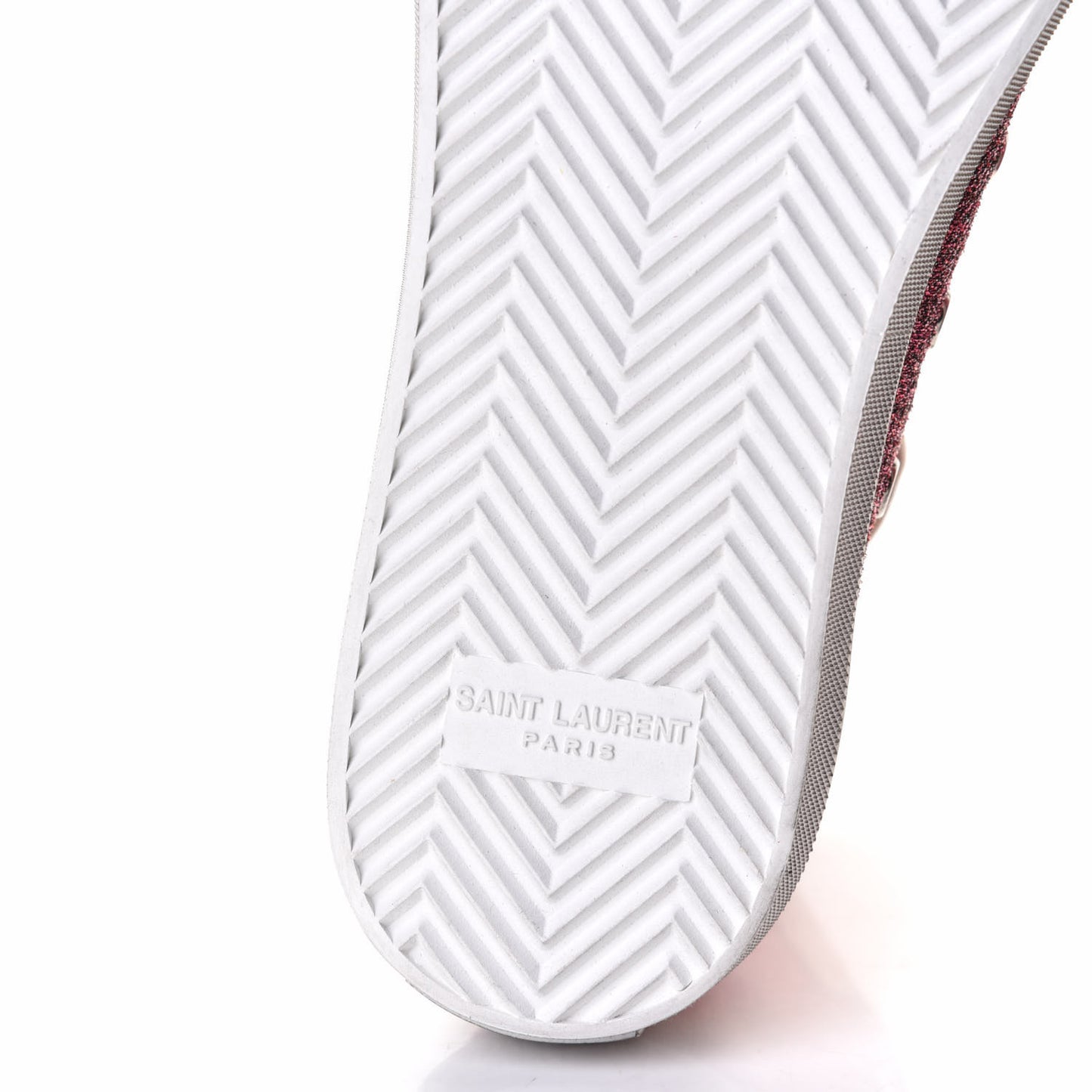 Rubber Glitter Bedford Hightop Sneakers 37.5 Pink White