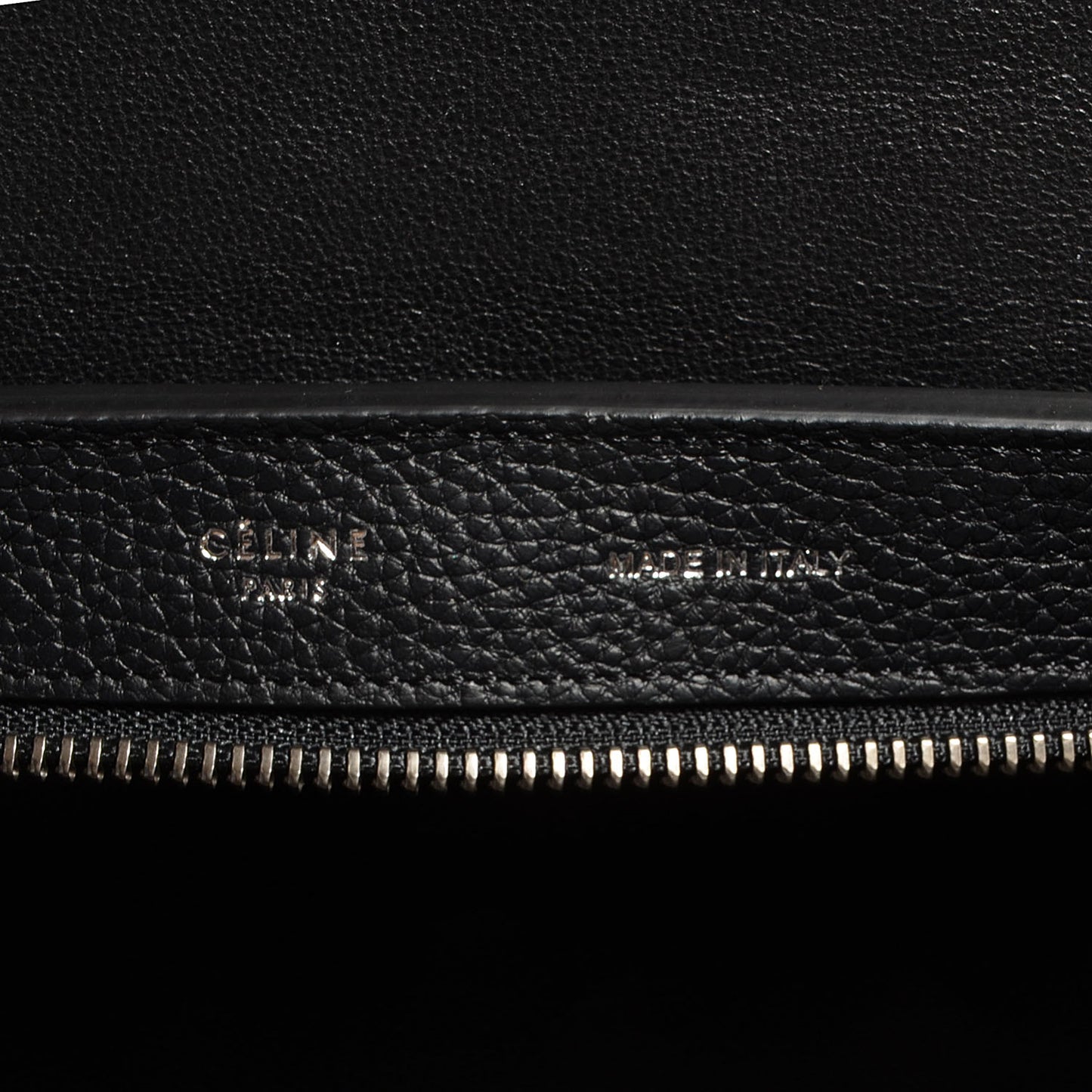 Drummed Calfskin Suede Small Trapeze Black