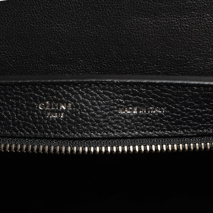 Celine Drummed Calfskin Suede Small Trapeze Black 7 of 9