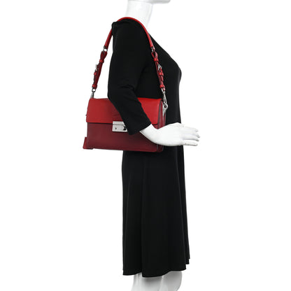 Prada Saffiano Soft Sound Shoulder Bag Rosso 2 of 10