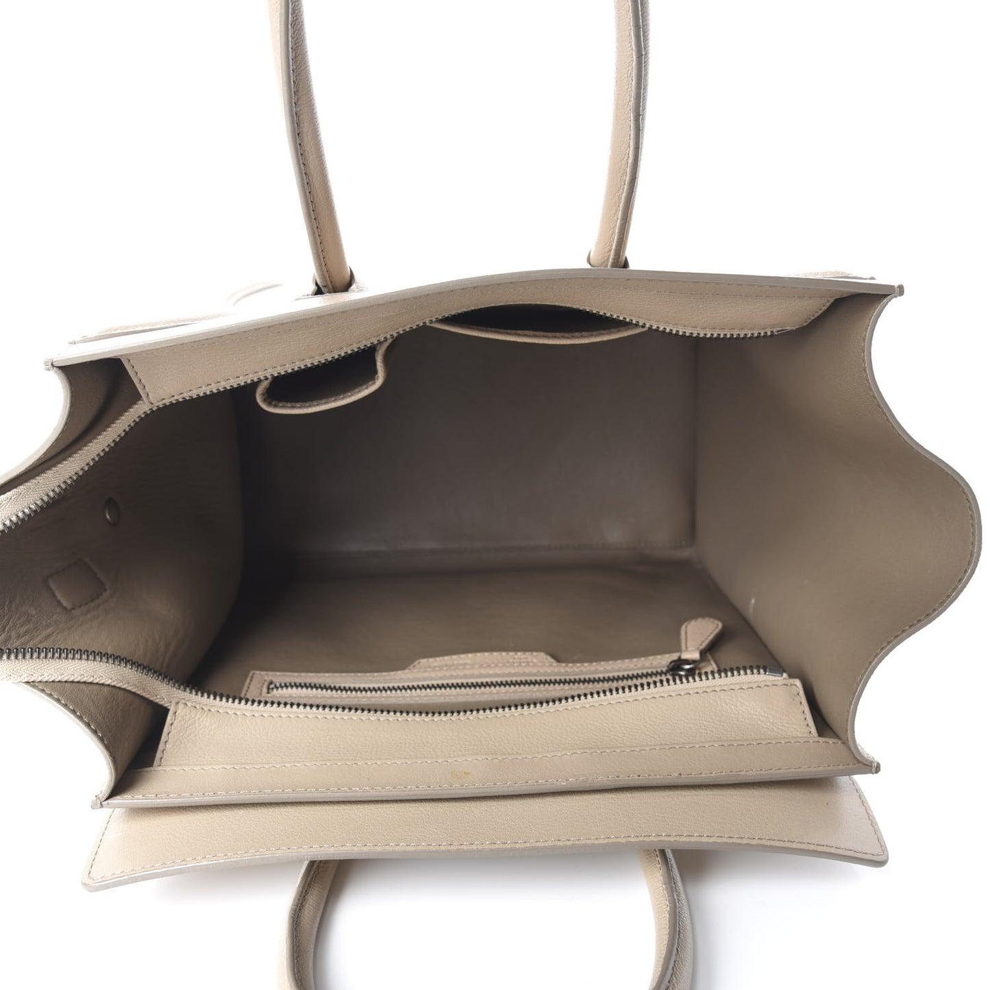 Drummed Calfskin Mini Luggage Dune