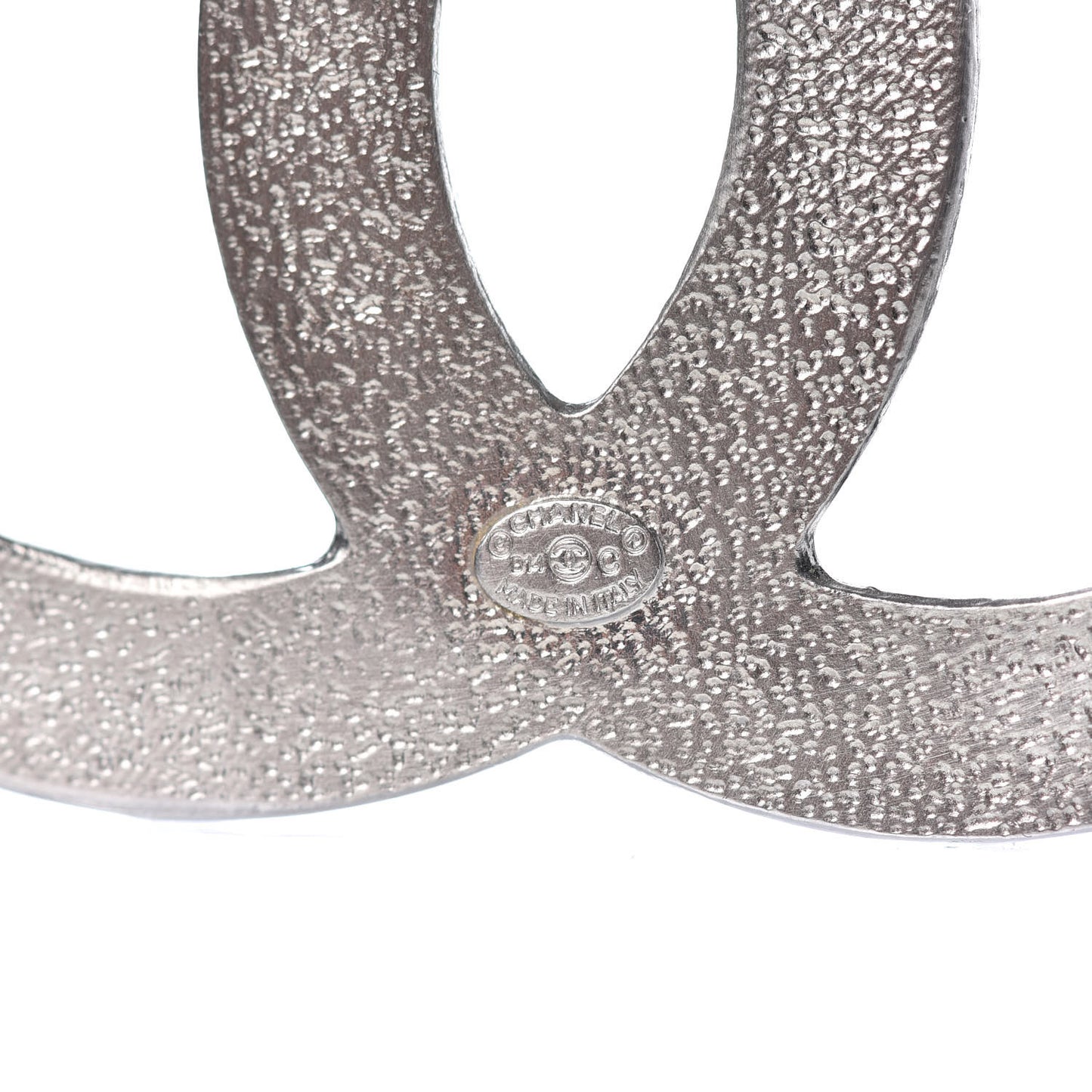 Baguette Crystal CC Brooch Silver