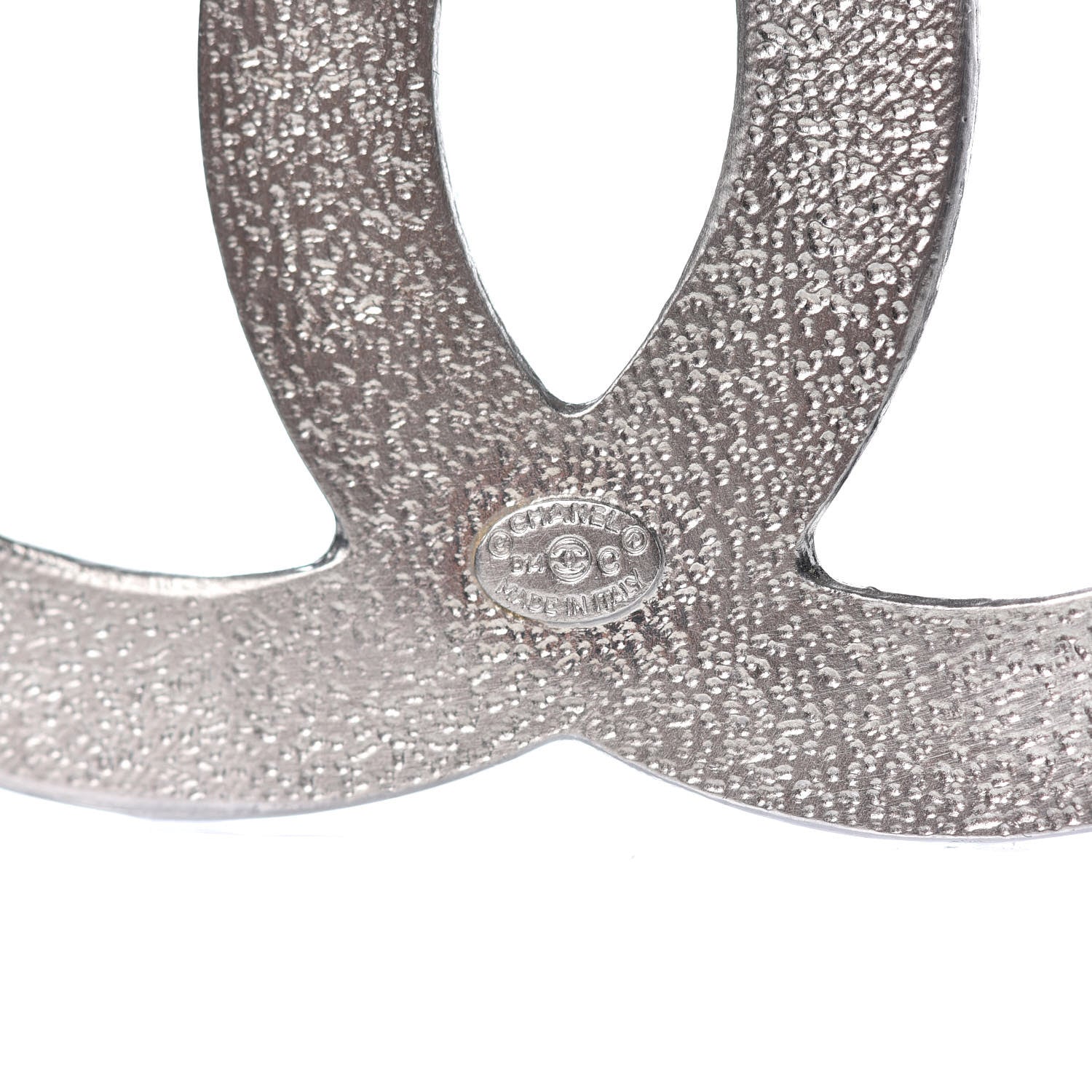 Chanel Baguette Crystal CC Brooch Silver 4 of 5