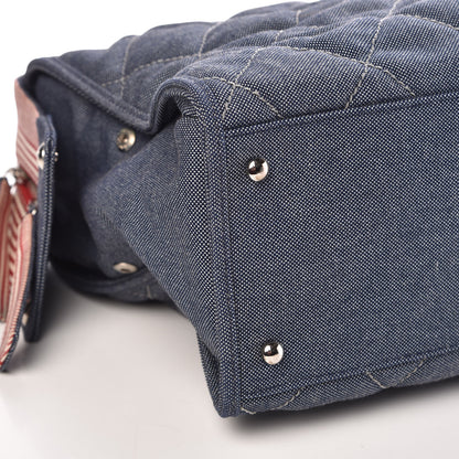 Chanel Denim Quilted CC Bag Blue 8 of 9