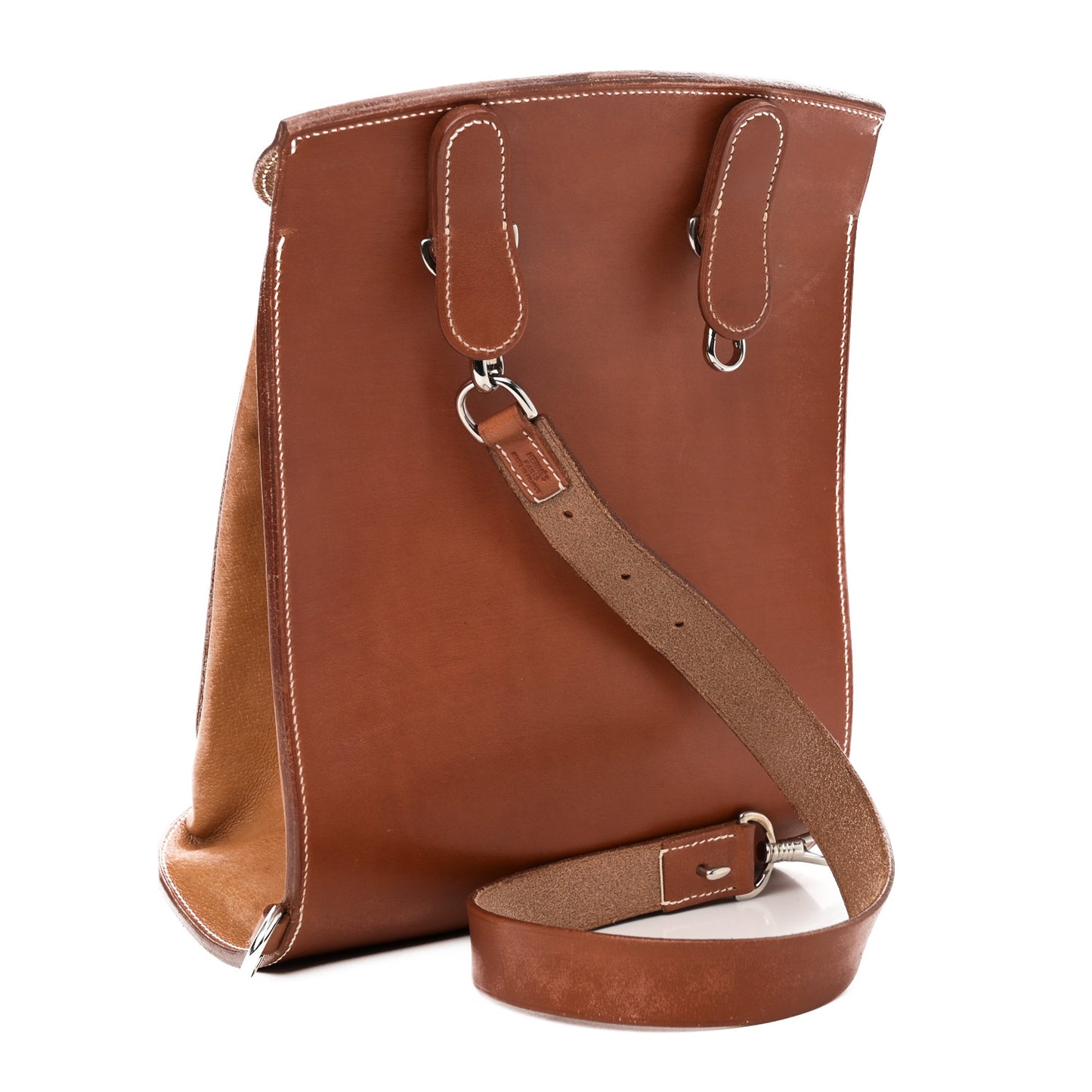 Barenia Peau Porc Sacoche Pour Selle Backpack Fauve