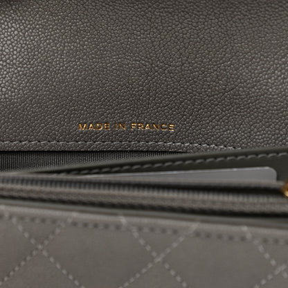 Chanel Caviar Quilted Medium Boy Flap Wallet Grey 7 of 8
