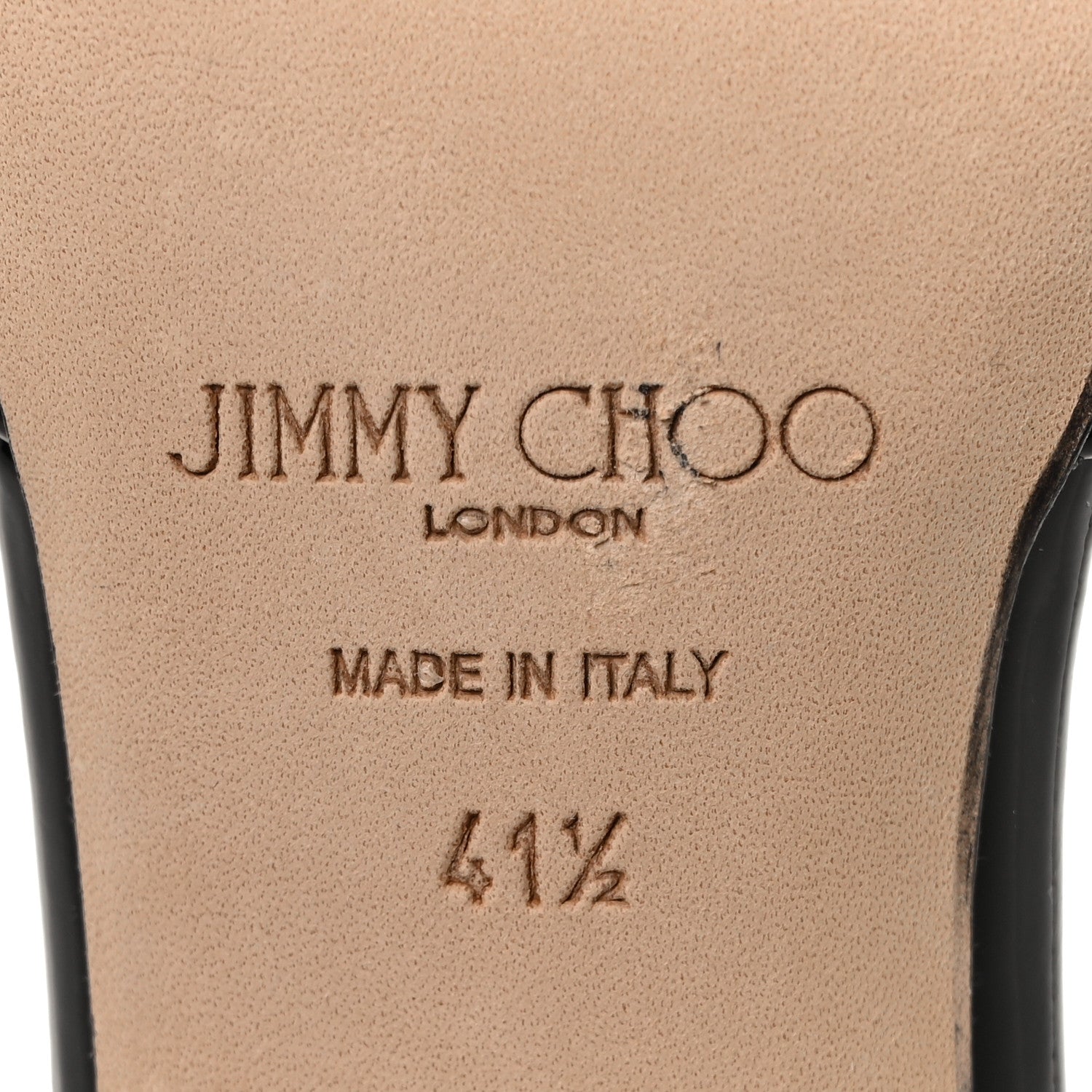 Jimmy Choo Gel Patent Calfskin Mair 90 Sandals 41.5 Black 6 of 7