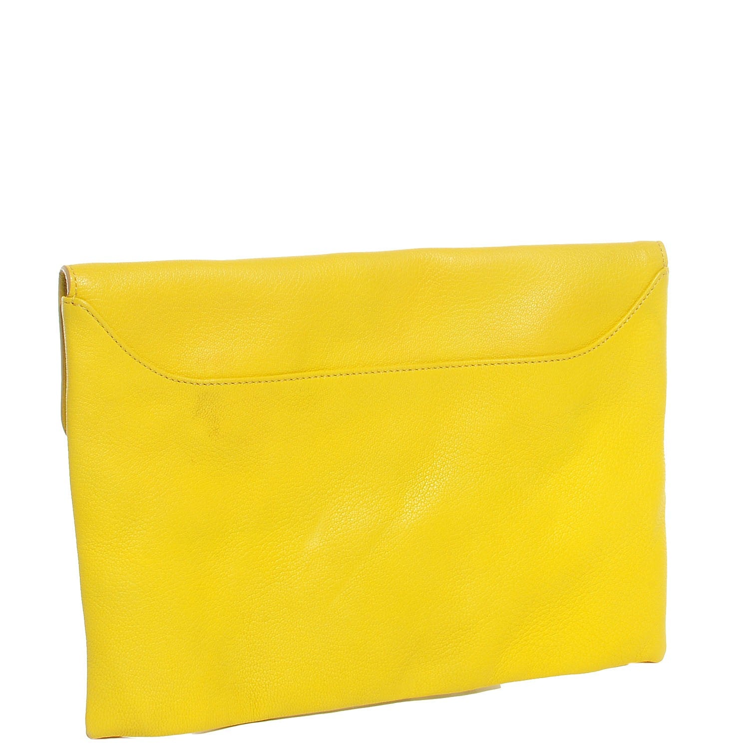 Givenchy Sugar Goatskin Medium Antigona Envelope Clutch Yellow 3 of 8