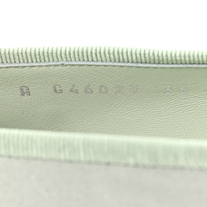 Chanel Suede Cap Toe CC Ballerina Flats 36 Light Green 9 of 10