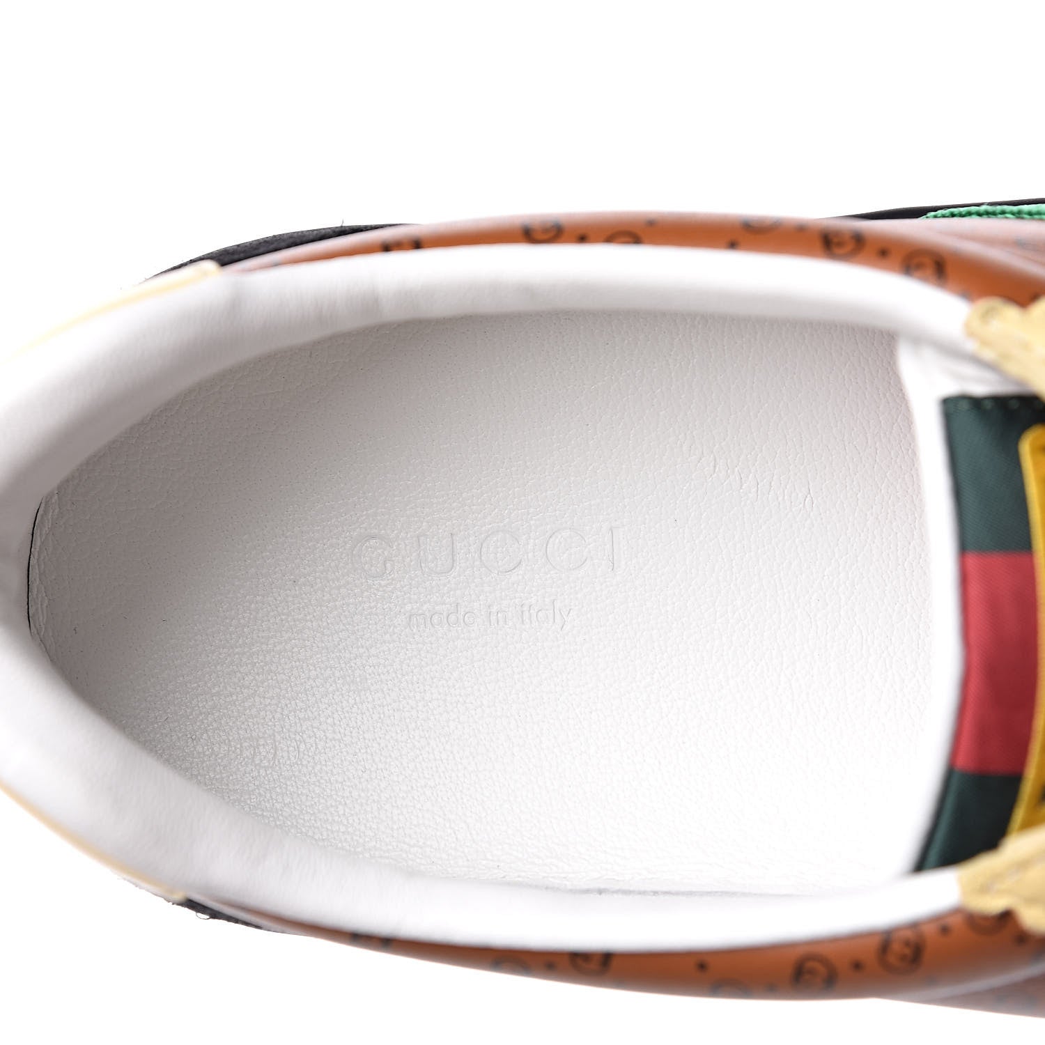 Gucci X DAPPER DAN Calfskin Suede GG Micro Monogram Womens G74 Sneakers 39.5 Black Cuir Burro 8 of 10