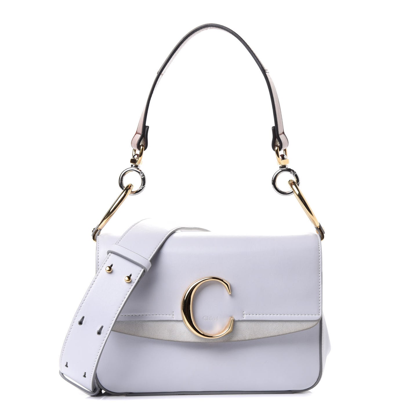 Calfskin Small C Double Carry Light Cloud