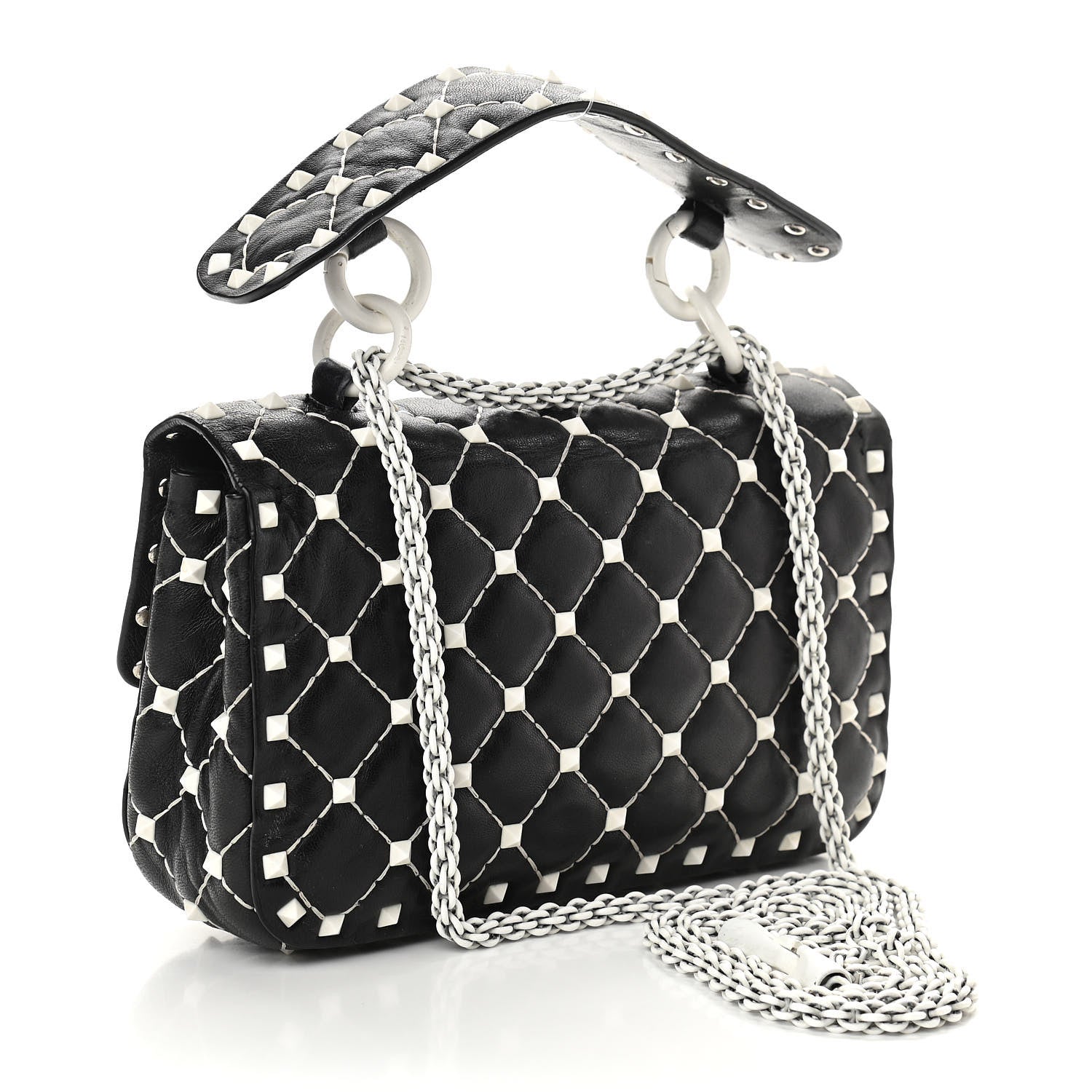 Valentino Garavani Lambskin Small Free Rockstud Spike Shoulder Bag Black 3 of 10