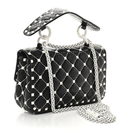 Valentino Garavani Lambskin Small Free Rockstud Spike Shoulder Bag Black 3 of 10