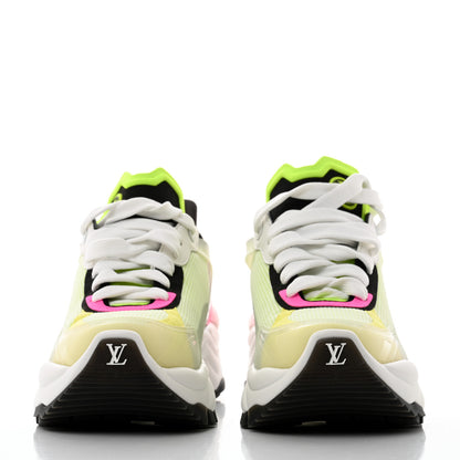 Louis Vuitton Monogram Calfskin Run 55 Sneakers 36.5 Pink White Yellow 2 of 8