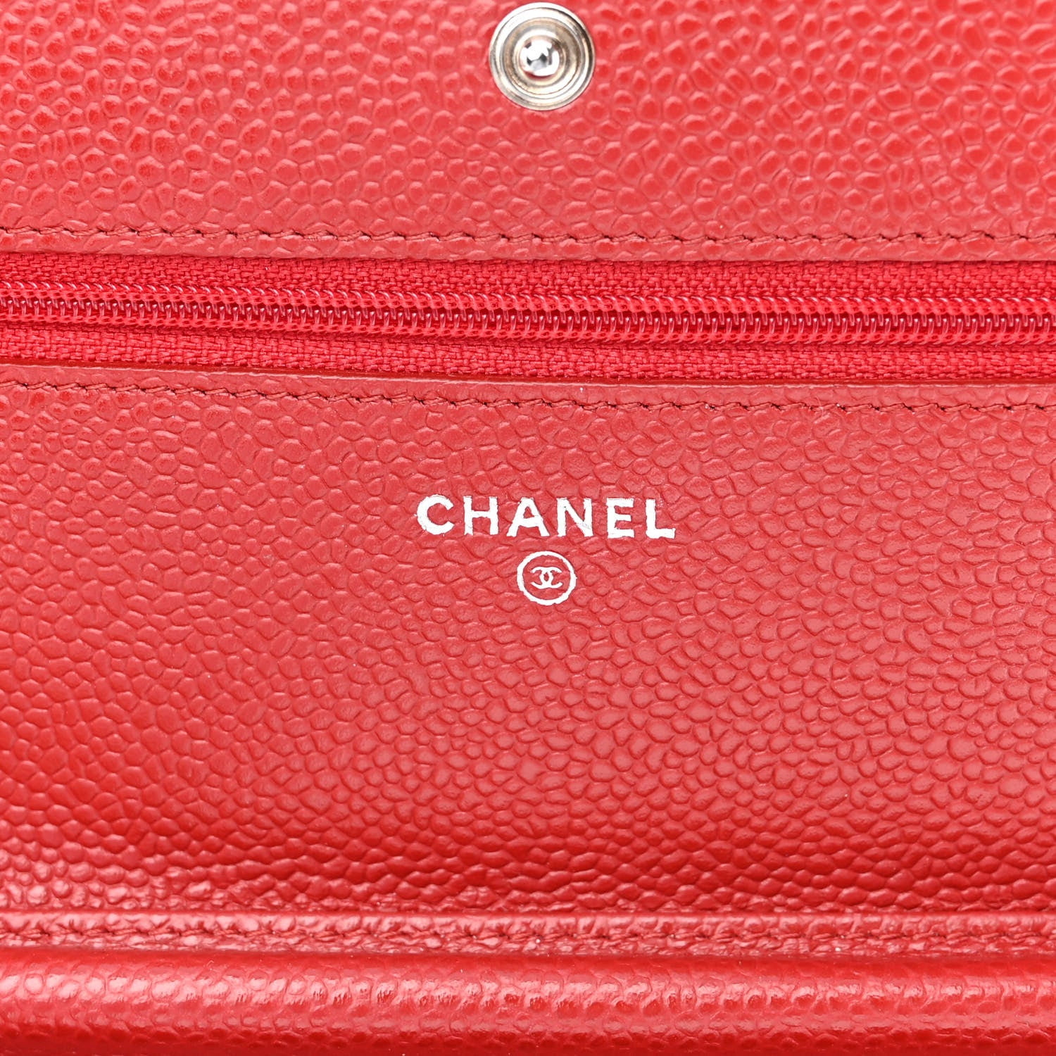 Chanel Caviar Quilted Wallet On Chain WOC Dark Red 6 of 11