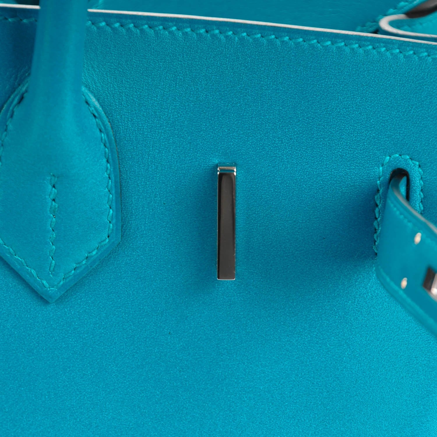 Hermes Tadelakt Birkin 30 Bleu Izmir 16 of 25