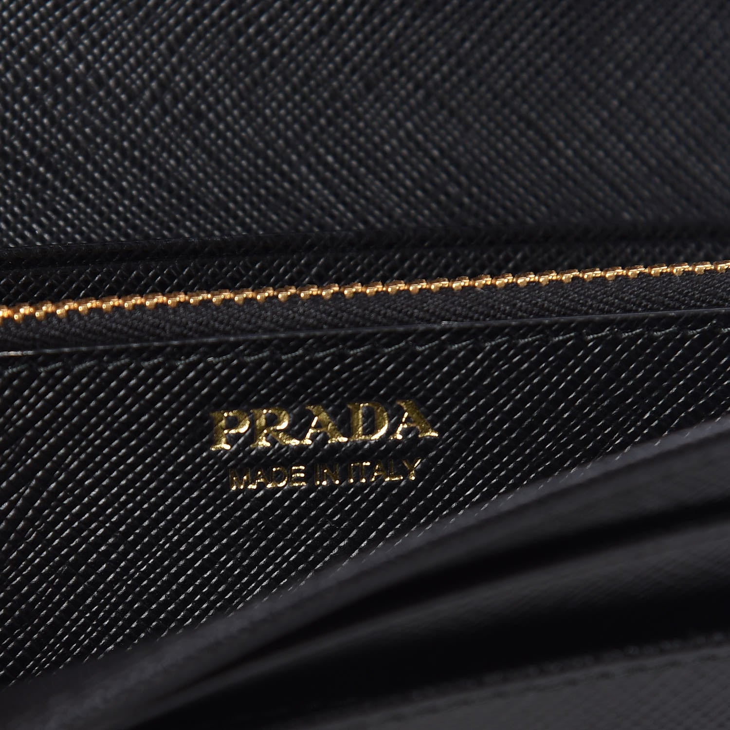 Prada Saffiano Metal Continental Flap Wallet Black 7 of 8