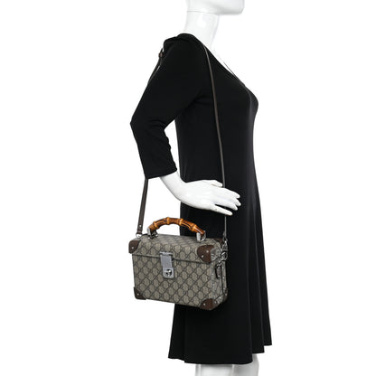 Gucci GG Supreme Monogram Globe-Trotter Beauty Case Brown 2 of 14