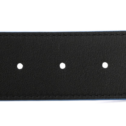 Louis Vuitton Damier Graphite Calfskin 40mm LV Initiales Reversible Belt 95 38 Blue 6 of 7