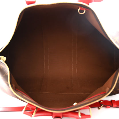 Louis Vuitton Calfskin Monogram Keepall Bandouliere 50 Coquelicot 4 of 17