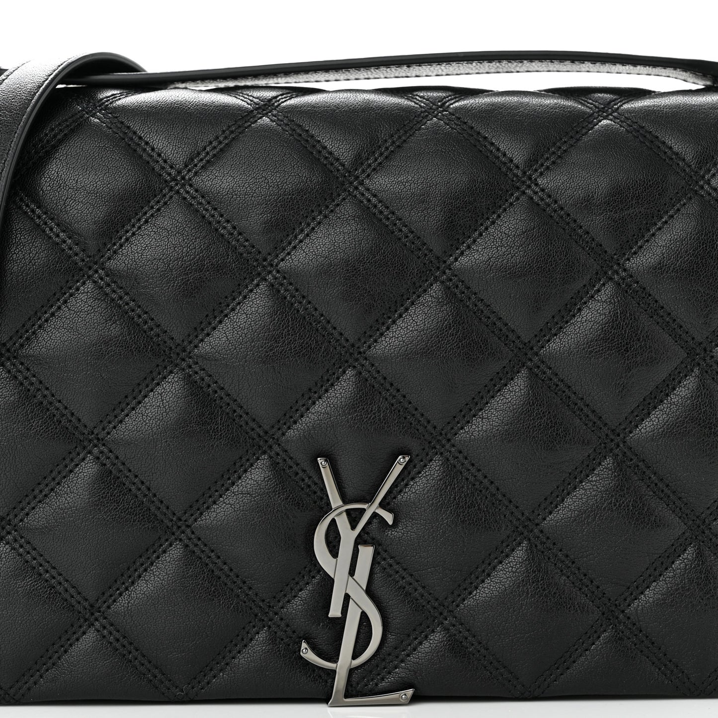 Lambskin Quilted Mini Becky Chain Bag Black