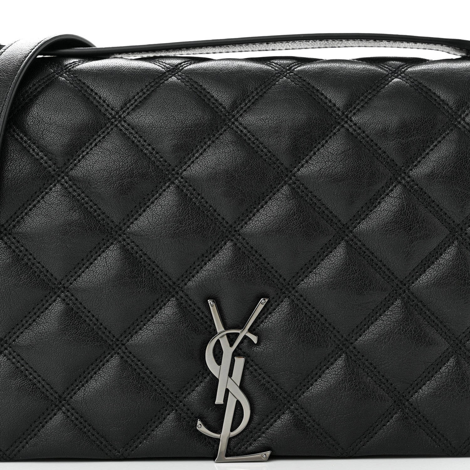 Saint Laurent Lambskin Quilted Mini Becky Chain Bag Black 7 of 9