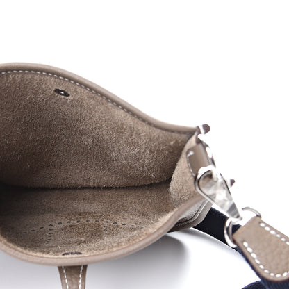 Hermes Taurillon Clemence Amazone Evelyne TPM Etoupe Bleu Indigo 6 of 10