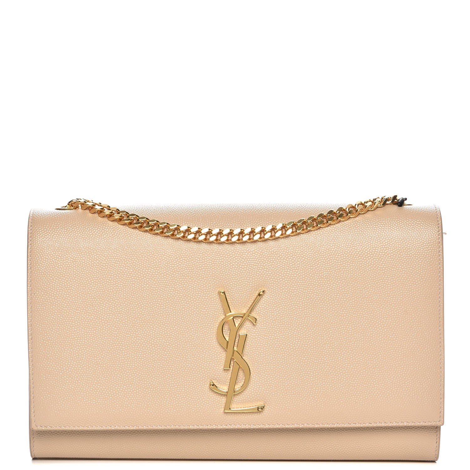 Saint Laurent Grain De Poudre Medium Monogram Kate Satchel Nude Powder 1 of 7