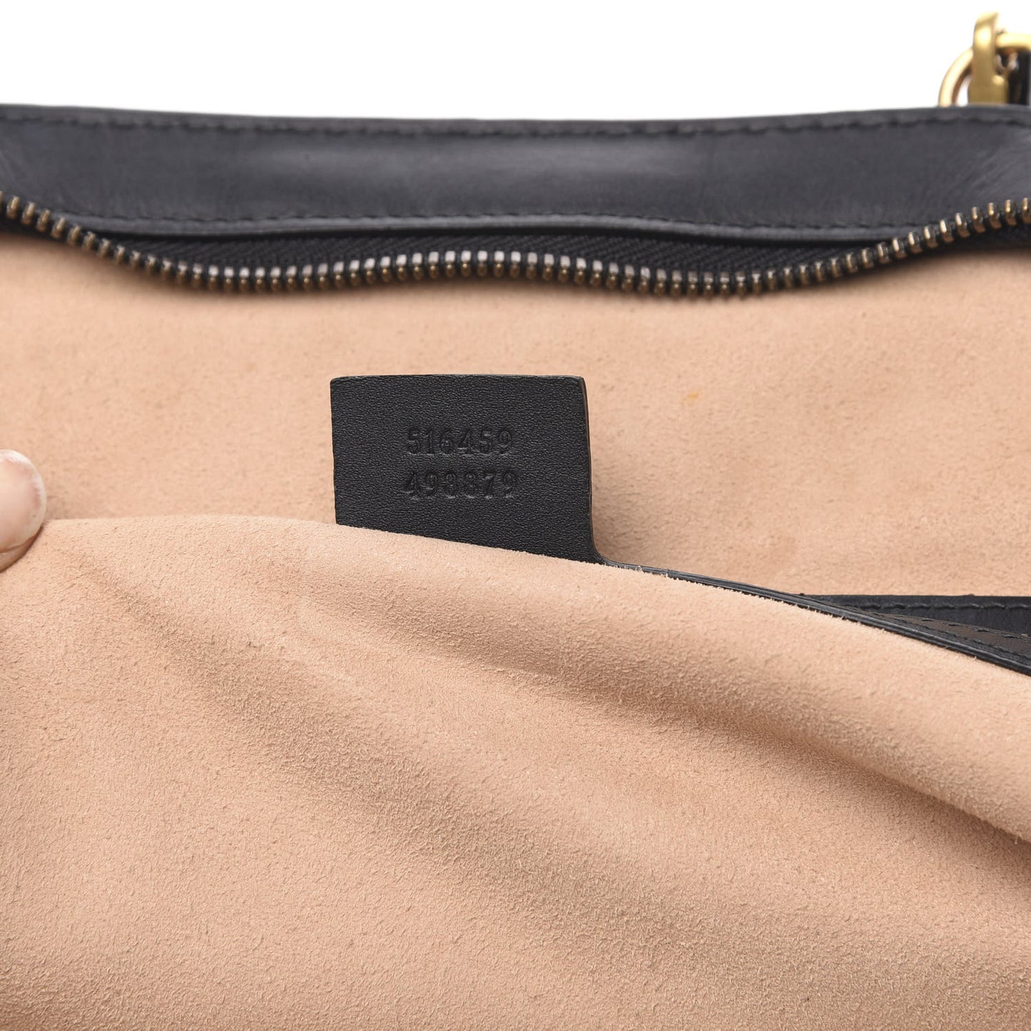 Suede Ophidia Medium Re(Belle) Top Handle Bag Nocciola Black