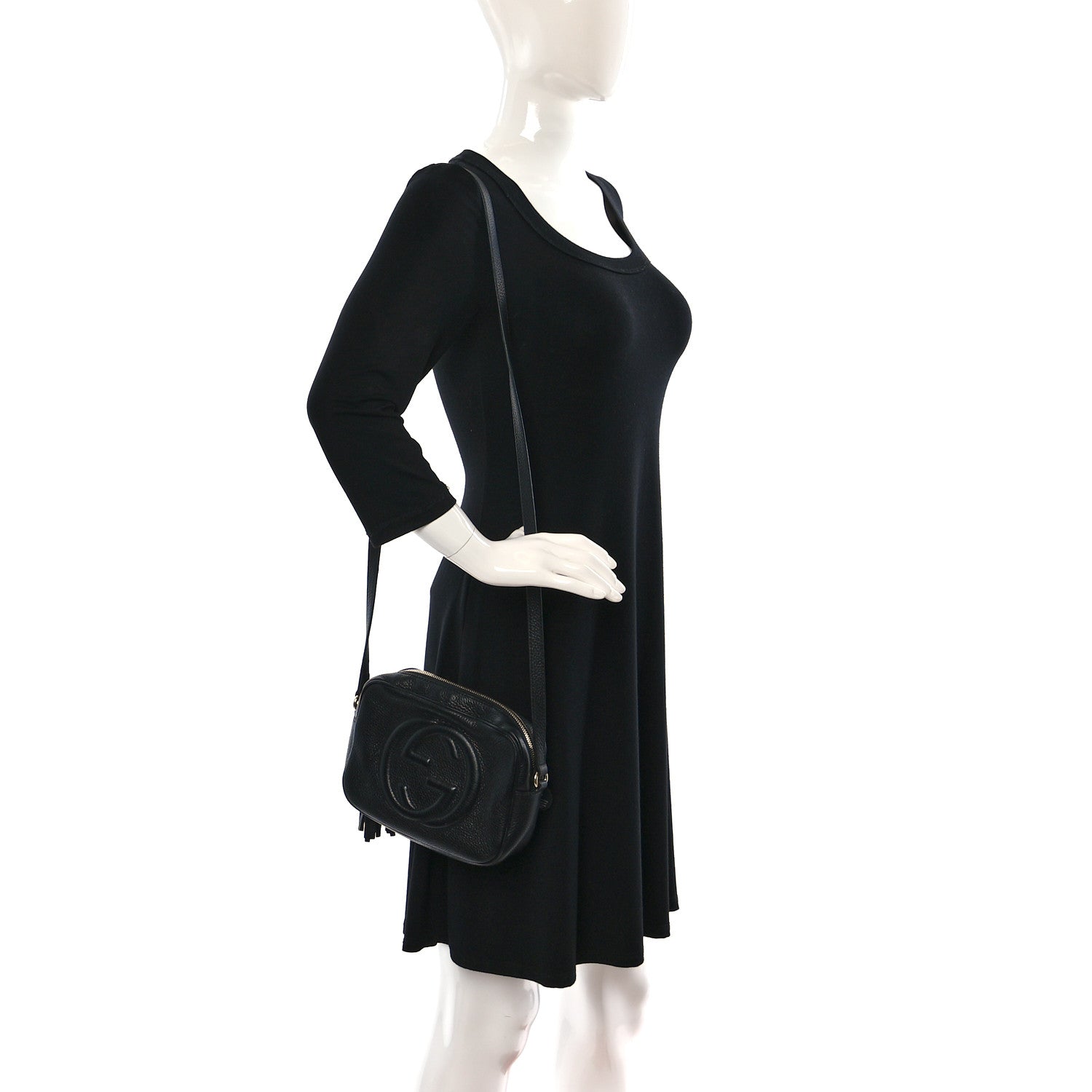 Gucci Pebbled Calfskin Small Soho Disco Bag Black 2 of 9