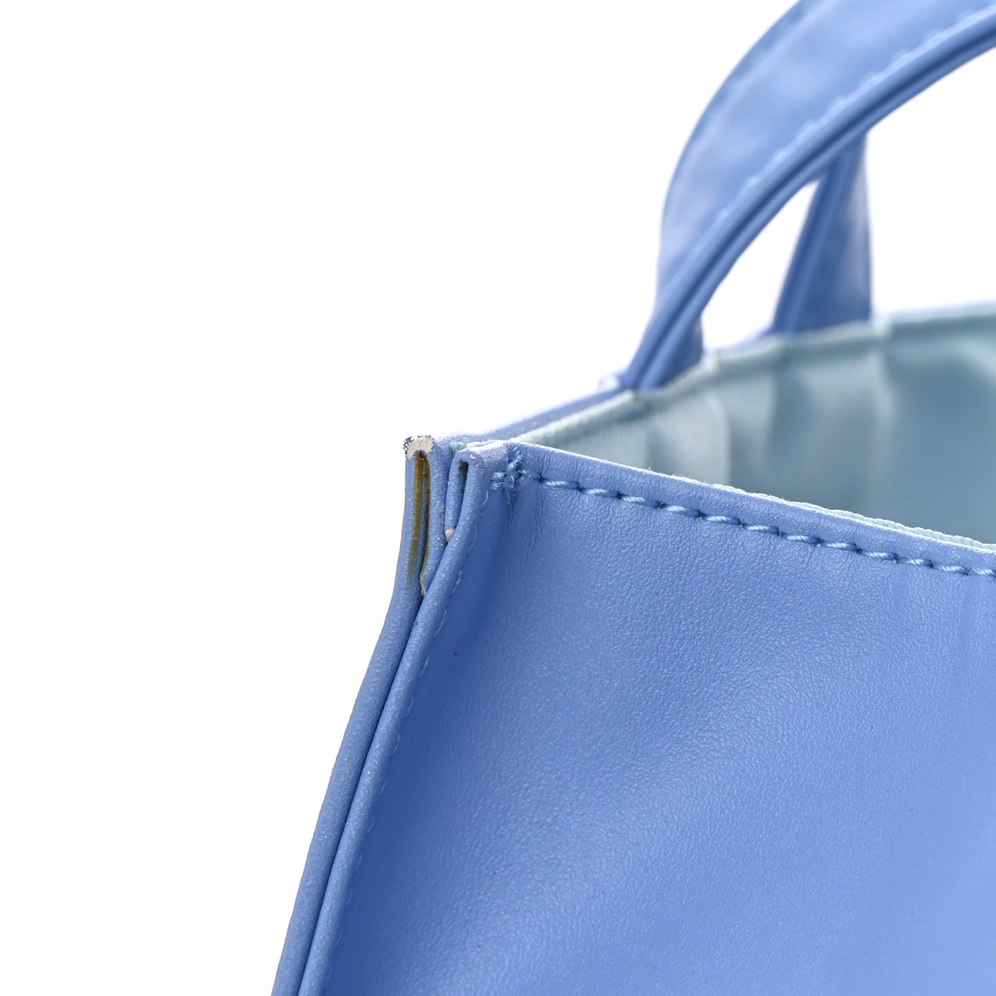 Vegan Leather Medium Shopping Bag Cerulean