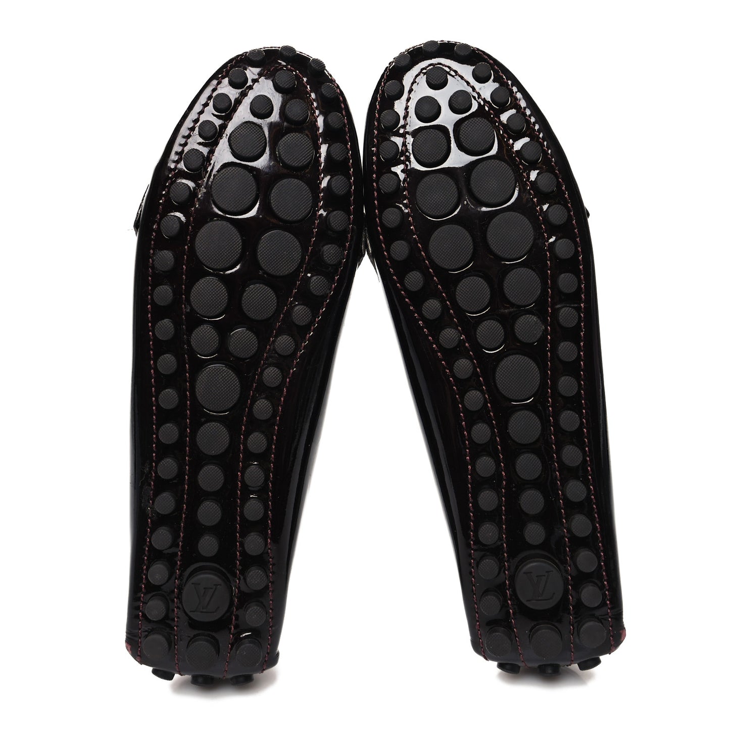 Patent Calfskin Oxford Loafers 41 Amarante