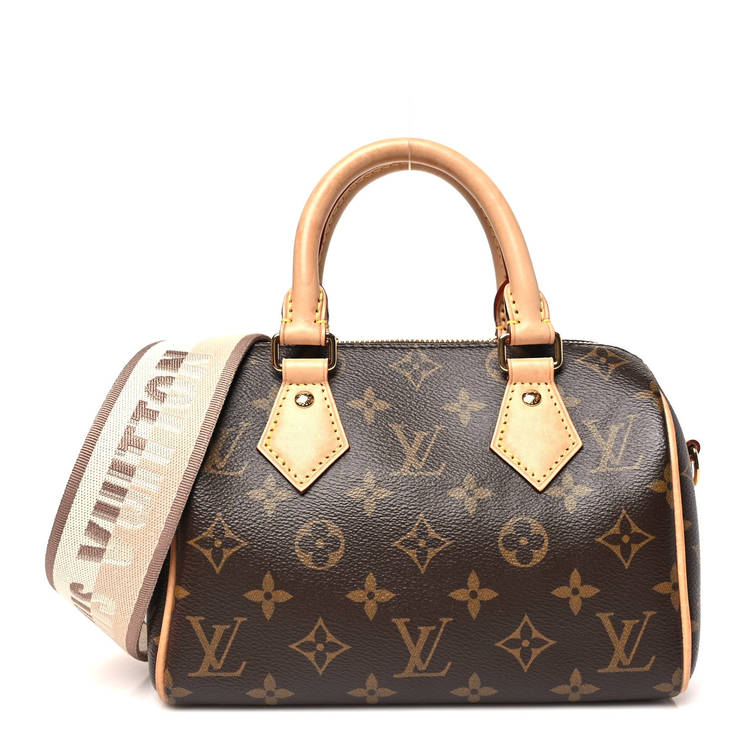 Louis Vuitton Monogram Speedy Bandouliere 20 Beige 1 of 10