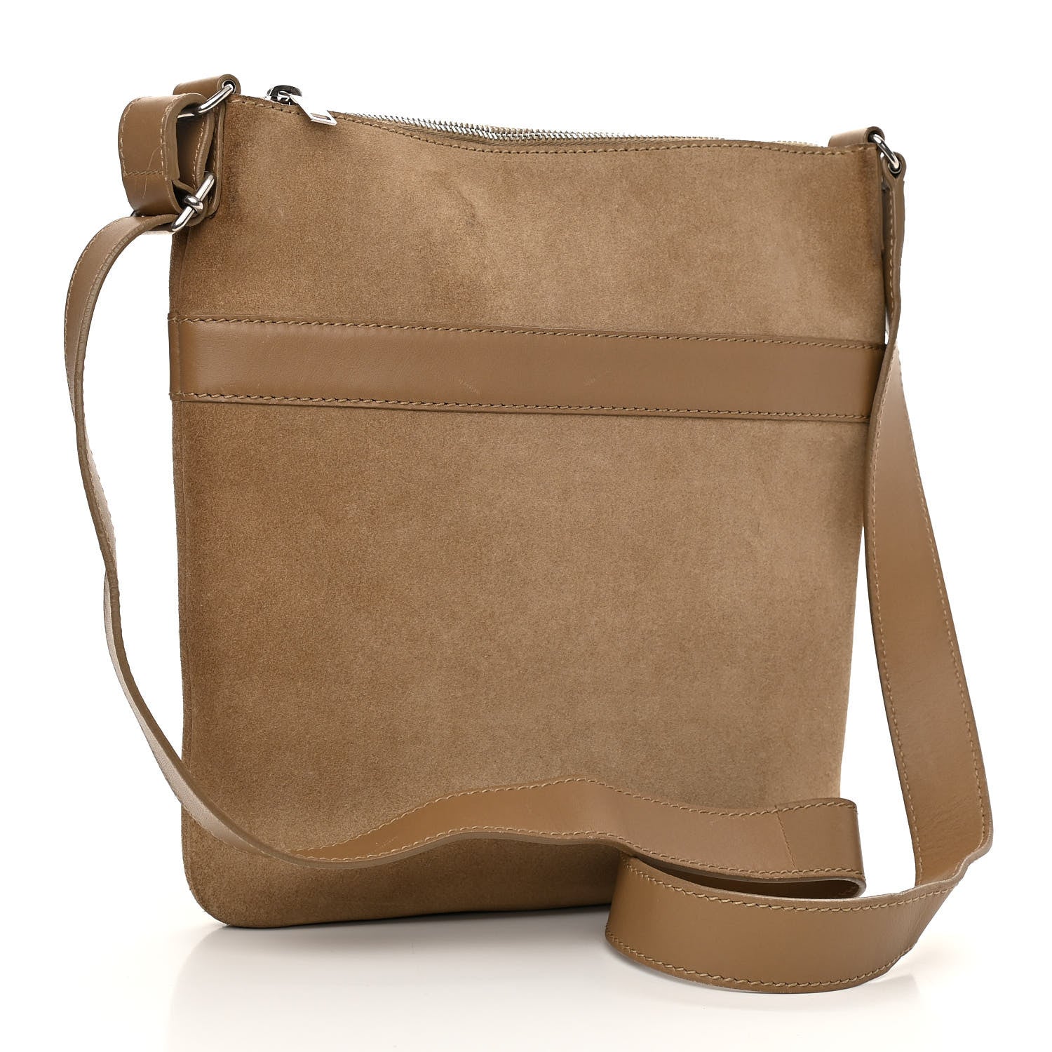 Saint Laurent Suede Crossbody Beige 3 of 12