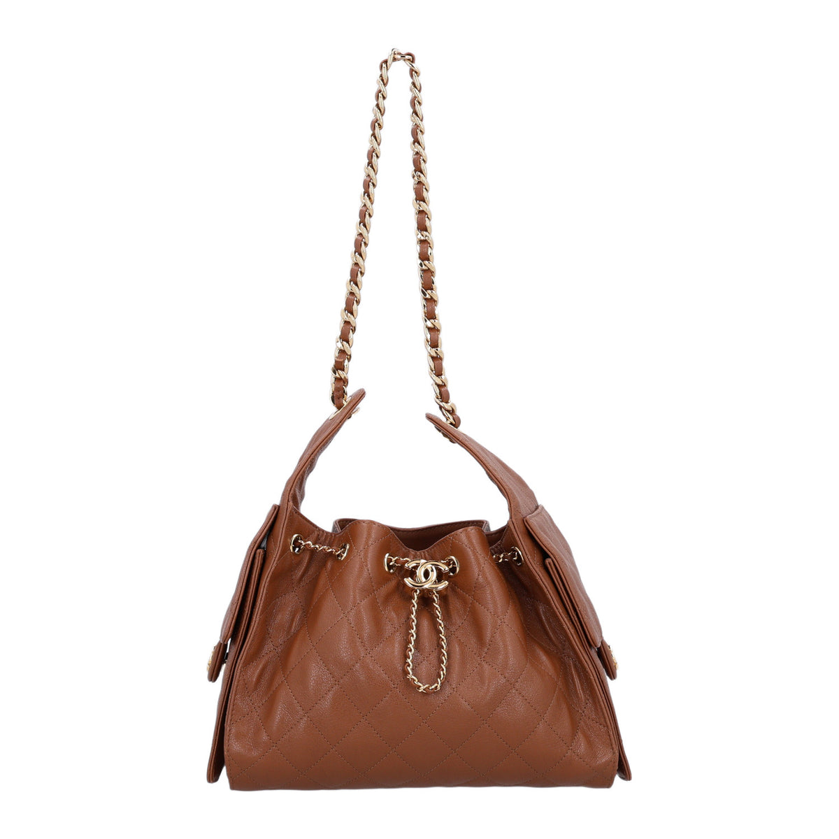 Chanel Goatskin Quilted Small Chanel 25 Handbag Camel 1 of 9