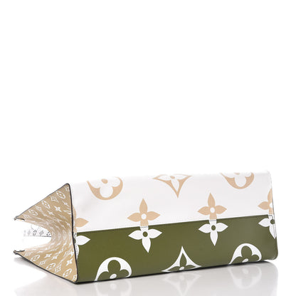 Louis Vuitton Monogram Giant Onthego GM Kaki Beige 4 of 9