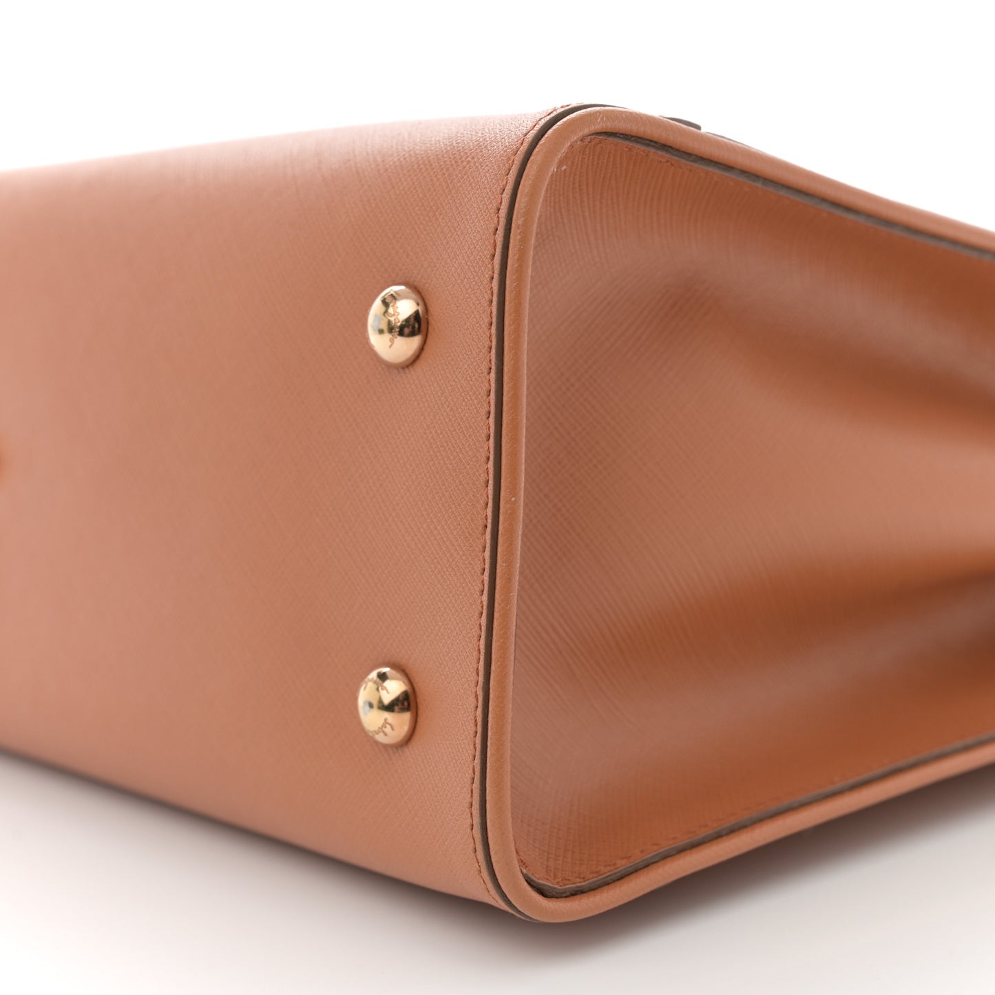 Printed Calfskin Briana Tote Brown