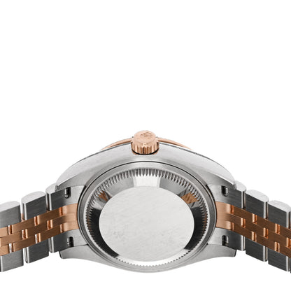 Rolex Stainless Steel 18K Everose Gold Diamond Bezel Mother of Pearl 28mm Oyster Perpetual Datejust Watch 279381RBR 4 of 5