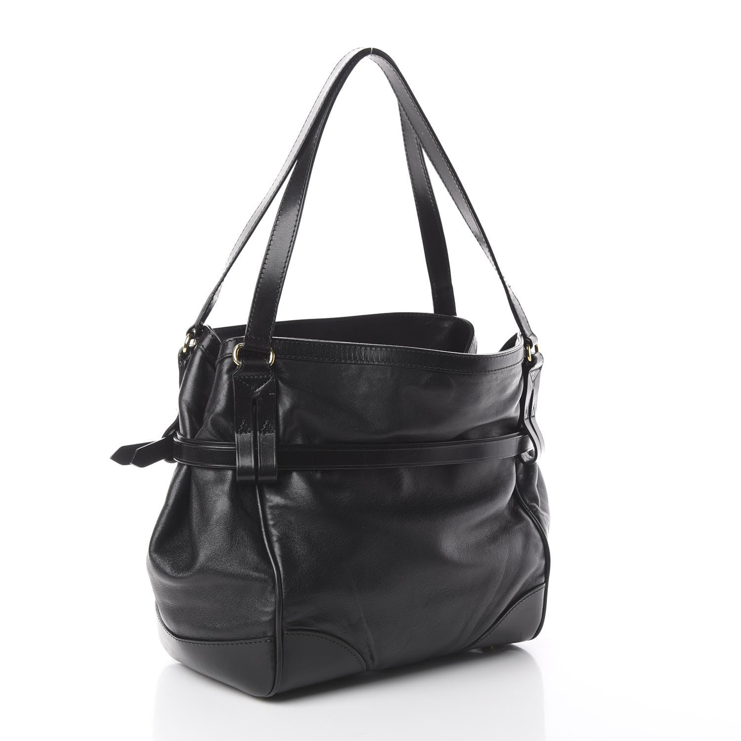 Burberry Soft Bridle Calfskin Small Canterbury Tote Black 2 of 9