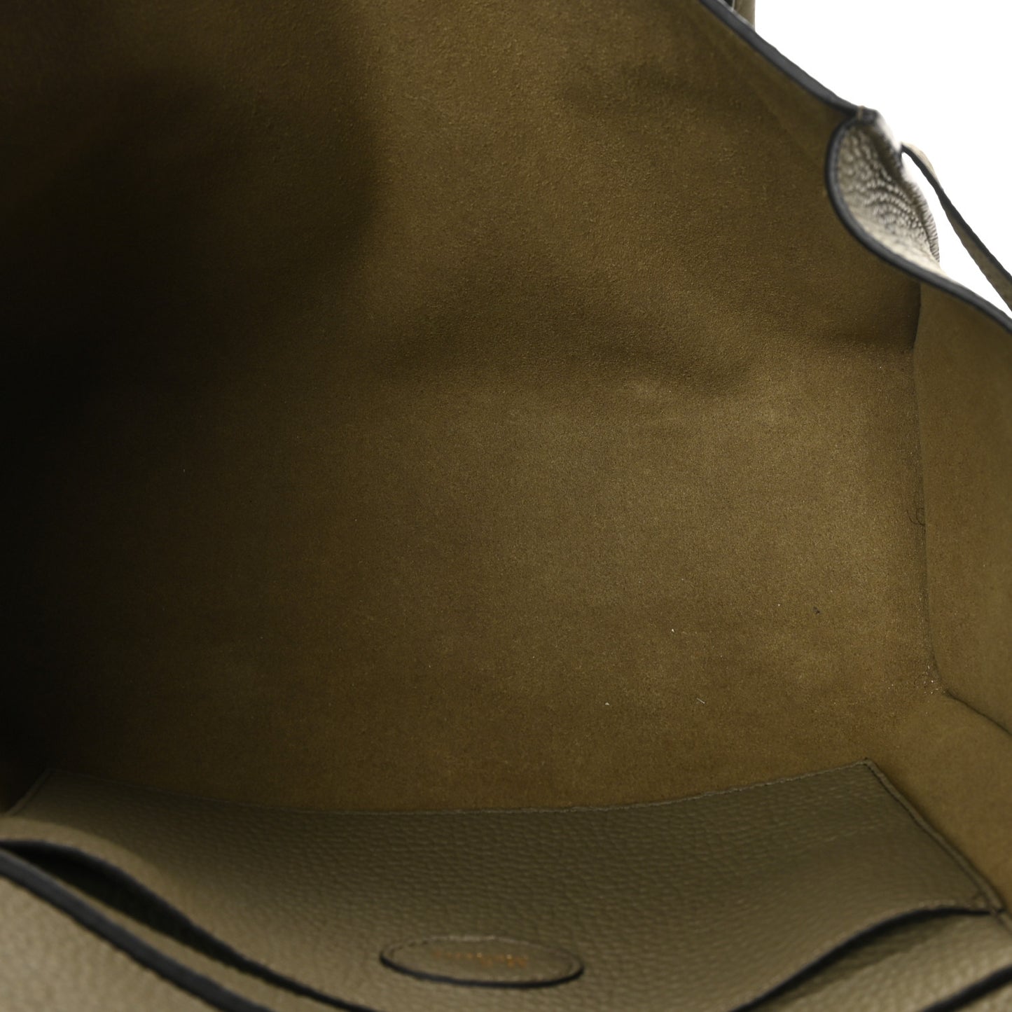 Heavy Grain Small Soft Bayswater Satchel Linen Green