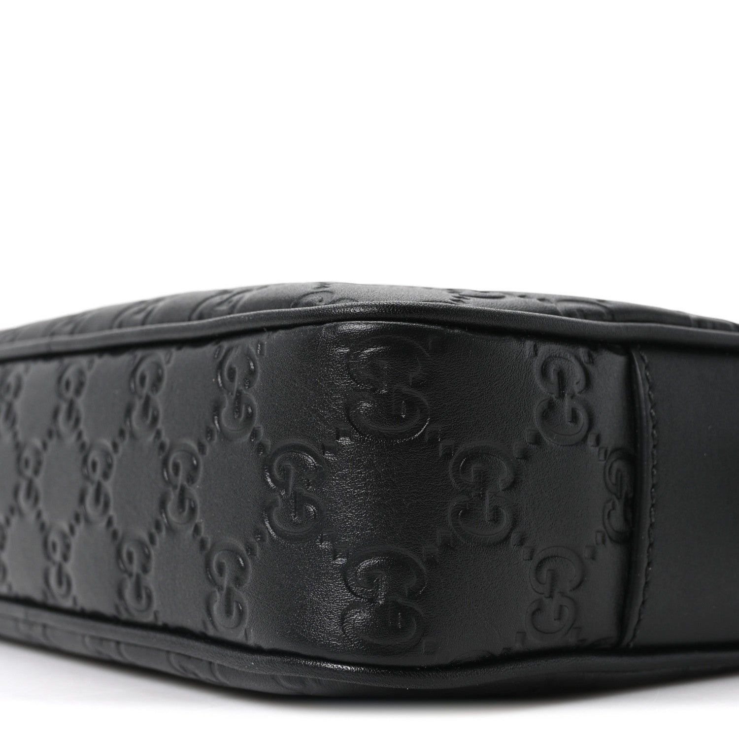 Gucci GG Calfskin Embossed Emblem Small Crossbody Bag Black 10 of 10