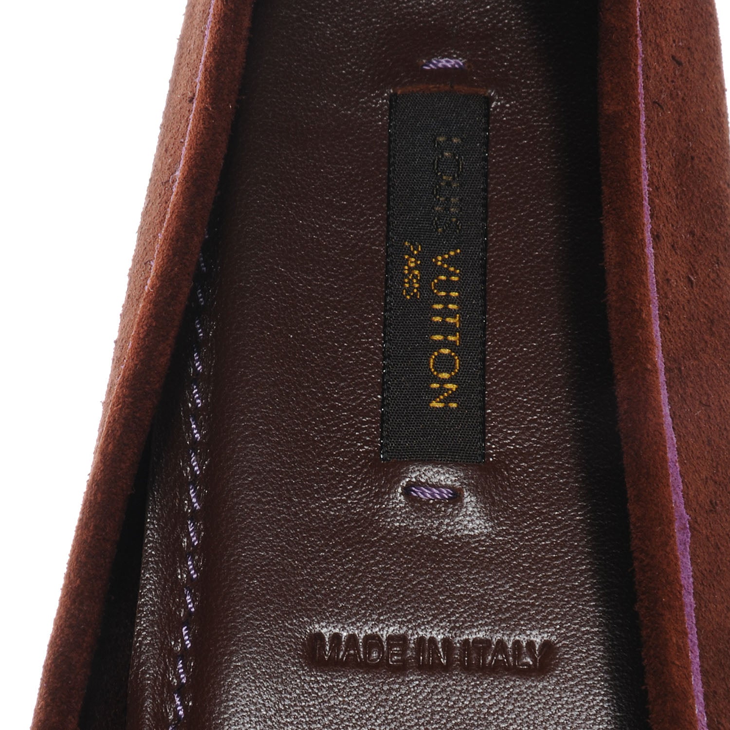 Louis Vuitton Suede Oxford Ballerina Flats Cognac 37.5 7 of 8