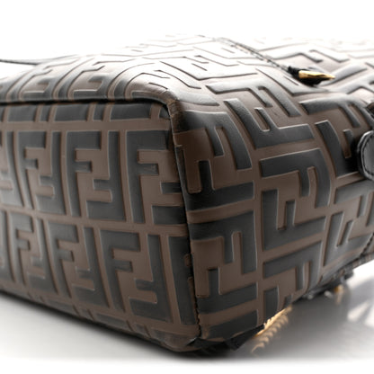 Fendi Vitello Bi-Color FF 1974 Embossed Mini Backpack Maya Black 10 of 13