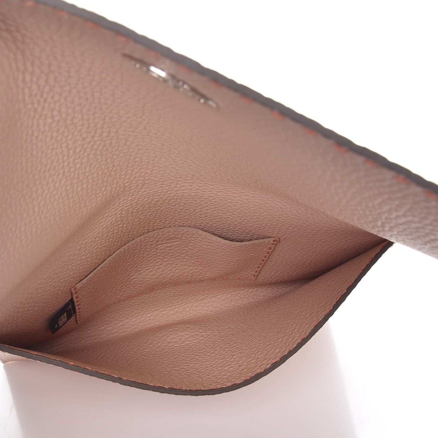 Cuoio Romano Selleria Bi-Color Clutch Pesca Plaster