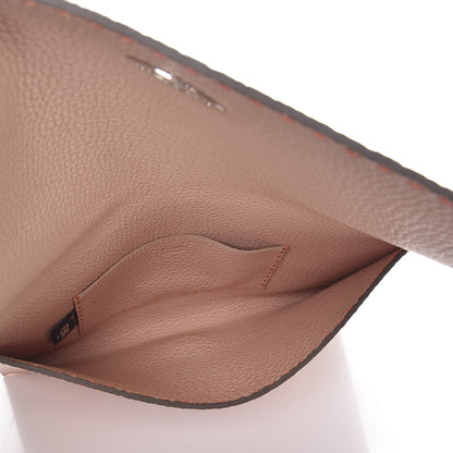 Fendi Cuoio Romano Selleria Bi-Color Clutch Pesca Plaster 5 of 8