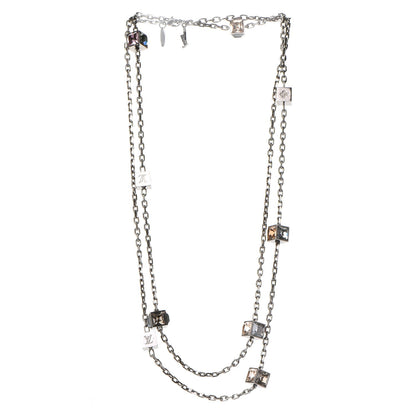 Louis Vuitton Swarovski Gamble Long Necklace Silver 3 of 7
